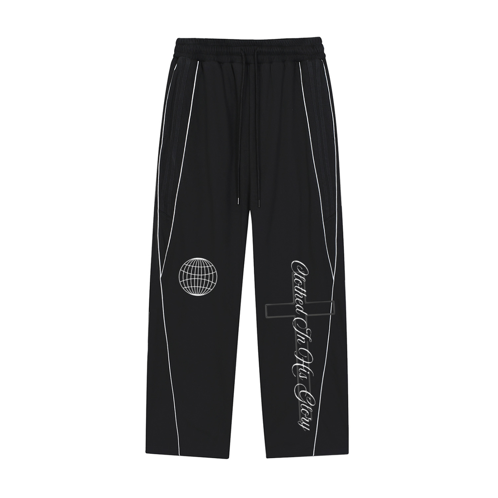 Reflection Striped Straight-Leg Sweatpants