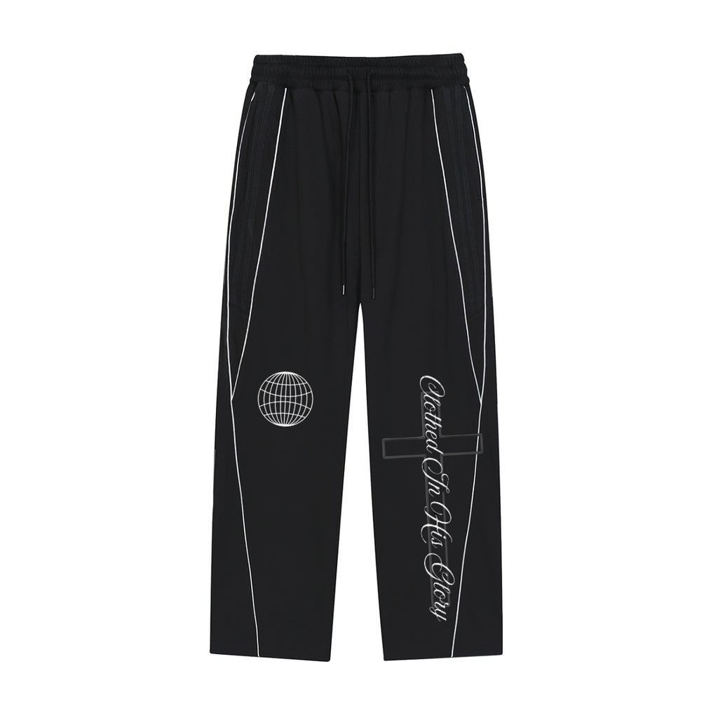Reflection Striped Straight-Leg Sweatpants