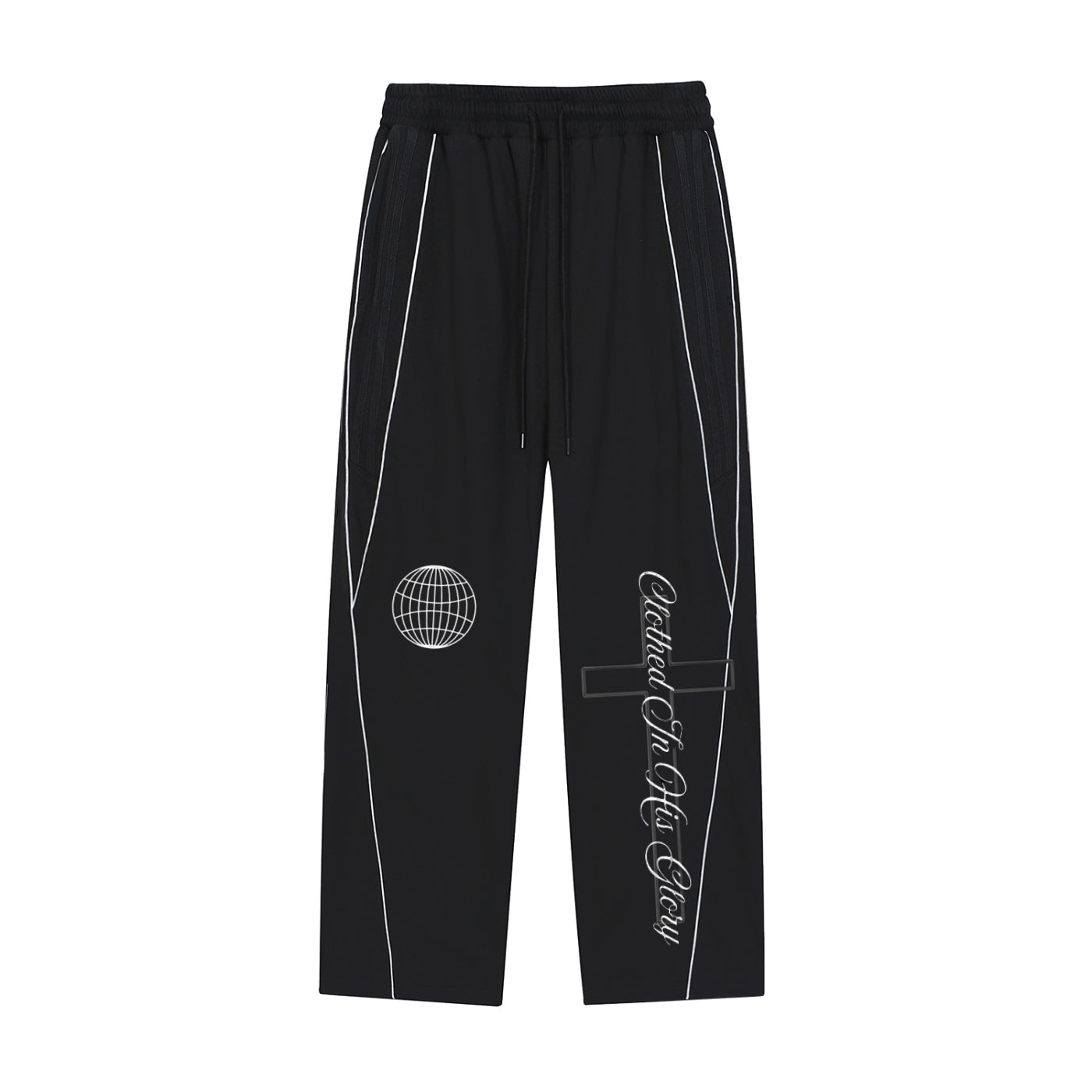 Reflection Striped Straight-Leg Sweatpants